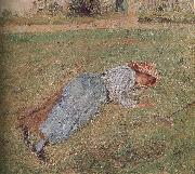 Camille Pissarro farm girls painting